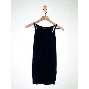 Club Monaco Black Bubble Tank Top XS Sleeveless V Neck Minimalist